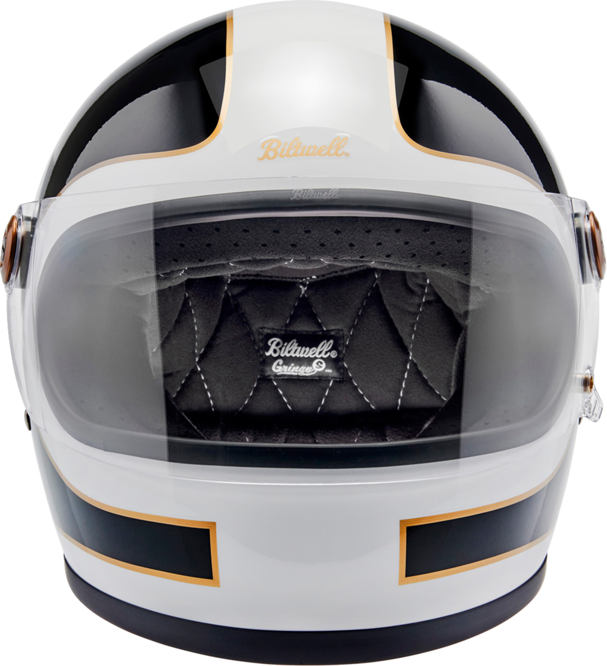 BILTWELL Gringo S Helmet - Gloss White/Black Tracker