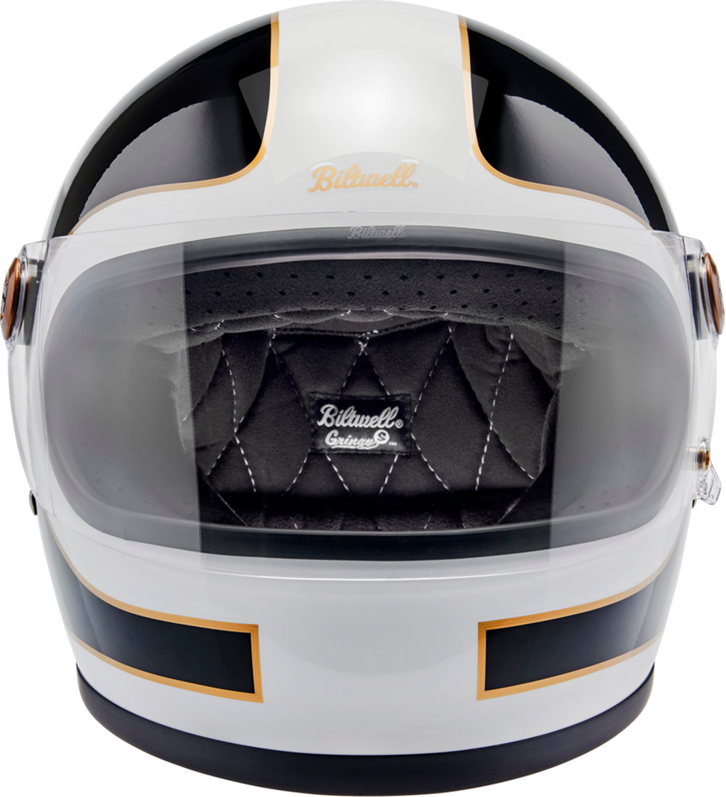 BILTWELL Gringo S Helmet - Gloss White/Black Tracker