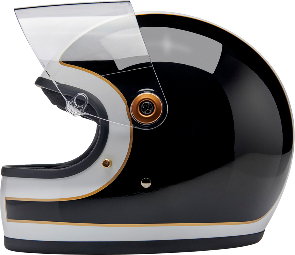 BILTWELL Gringo S Helmet - Gloss White/Black Tracker