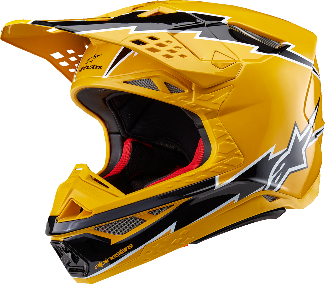 ALPINESTARS Supertech M10 Helmet - Ampress - MIPS? - Gloss Black/Yellow - XS 8300823-1414-XS