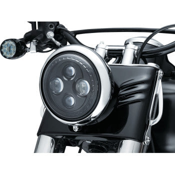 KURYAKYN 7" DOT Orbit Headlight - Harley-Davidson - Black