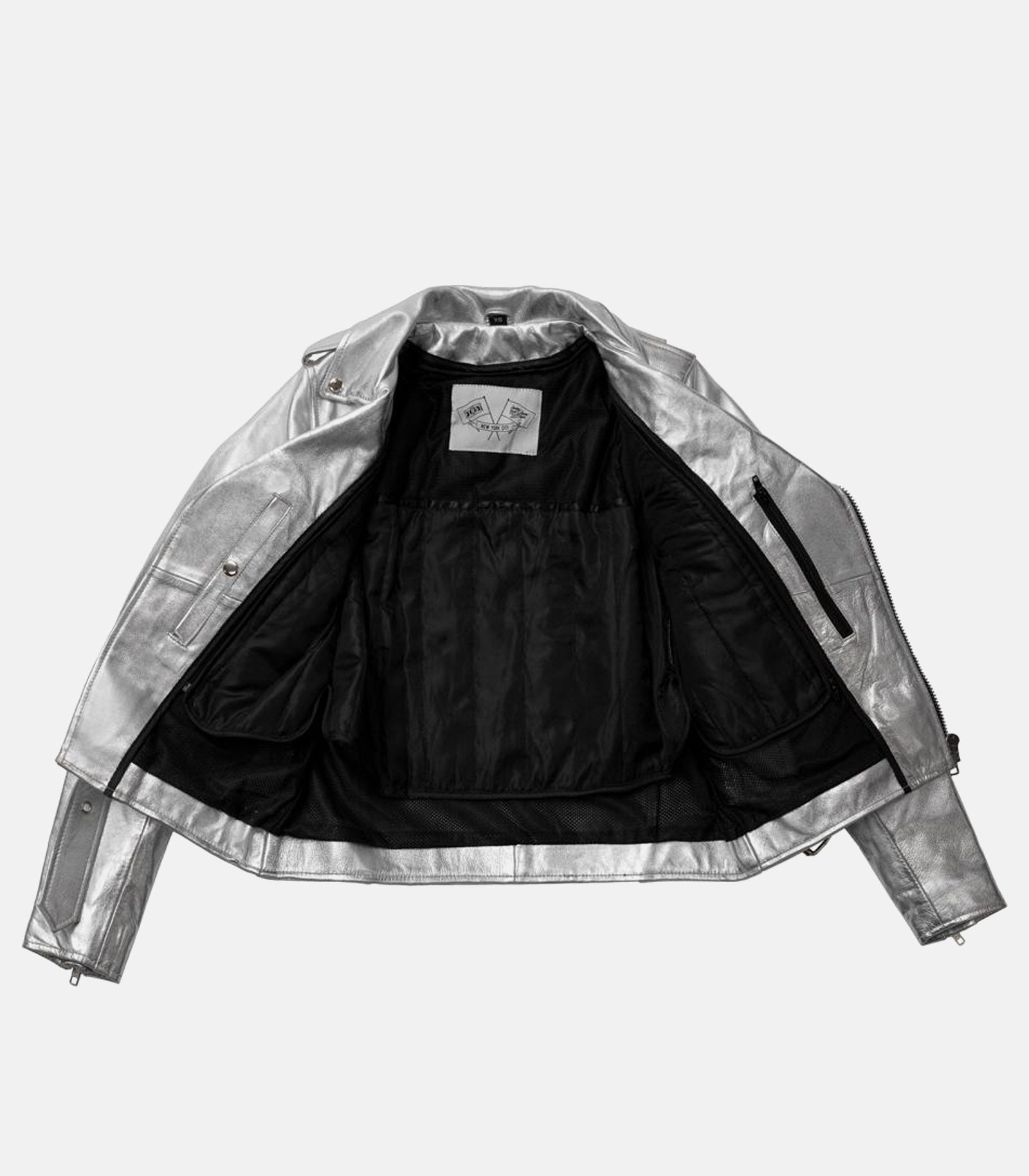 BH&BR Deirdre Women's Leather Jacket - Silver