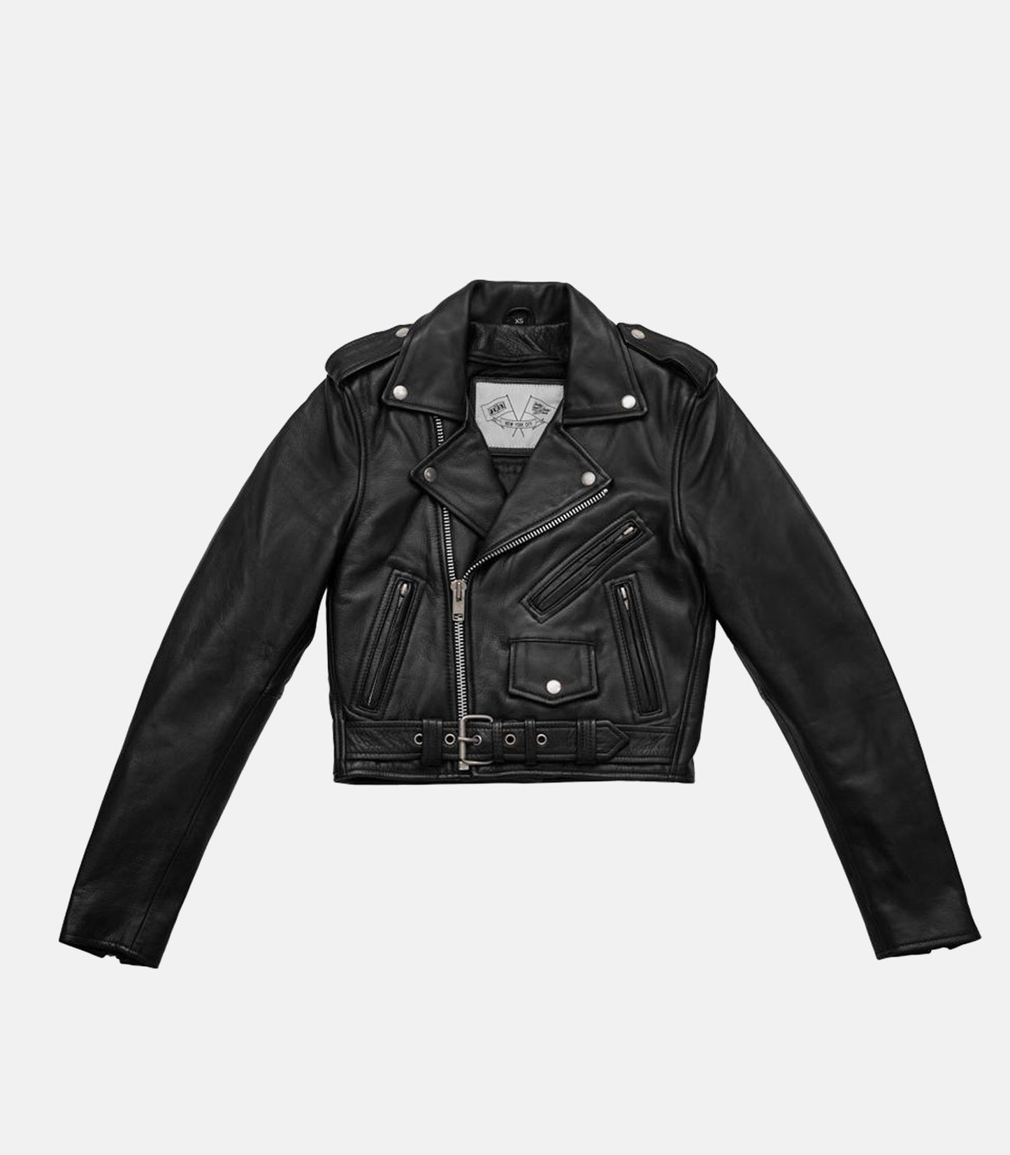 BH&BR Imogen Women's Cropped Leather Jacket - Black