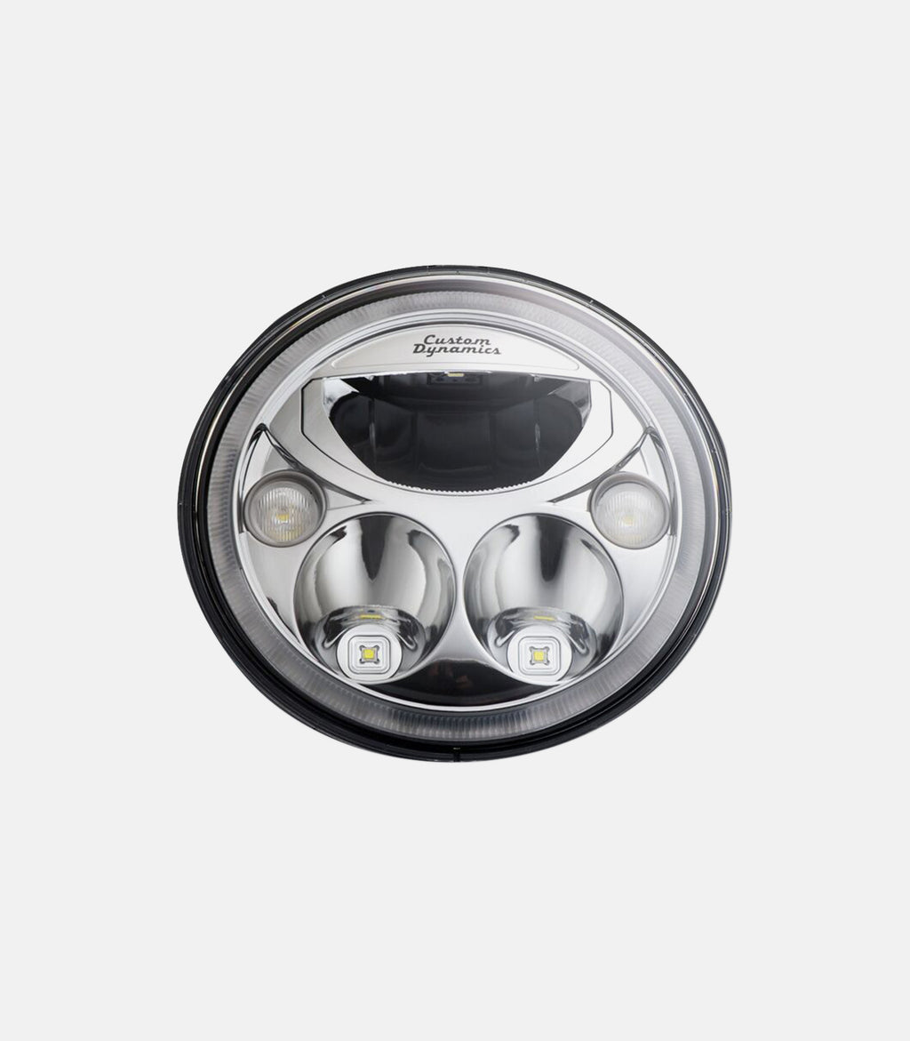 CUSTOM DYNAMICS TruBEAM® LED Headlight - 5-3/4" - Chrome - Each