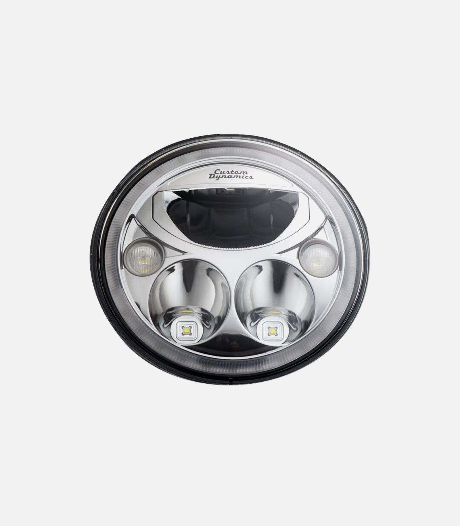 CUSTOM DYNAMICS TruBEAM® LED Headlight - 5-3/4" - Chrome - Each
