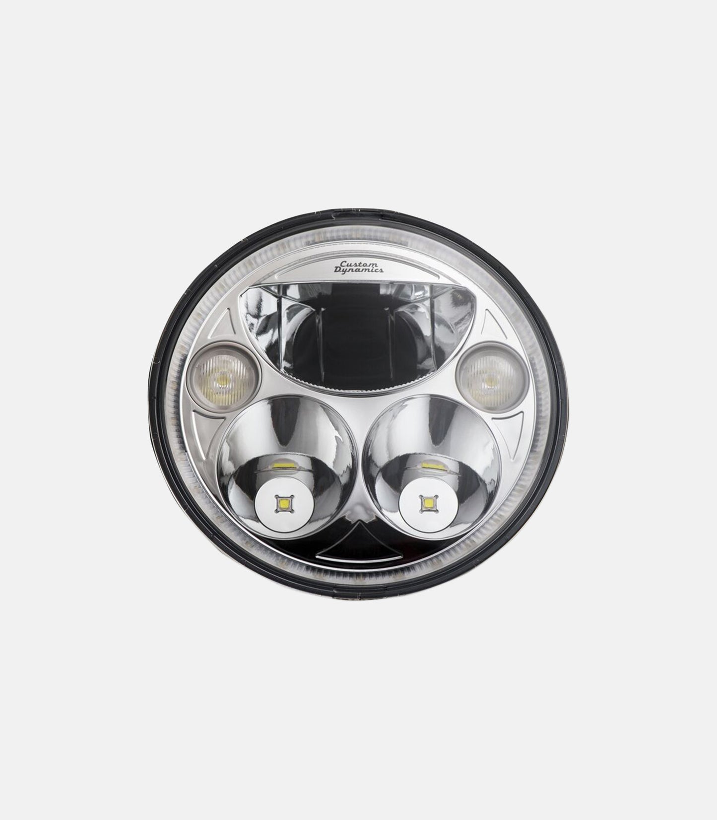 CUSTOM DYNAMICS TruBEAM® LED Headlight - 7" - Chrome - Each