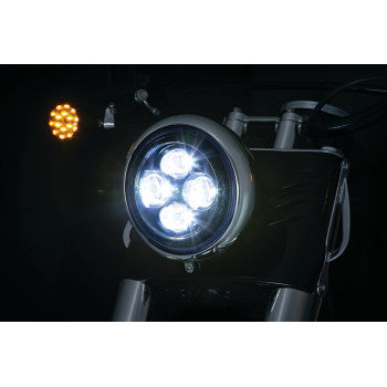 KURYAKYN 7" DOT Orbit Headlight - Harley-Davidson - Black