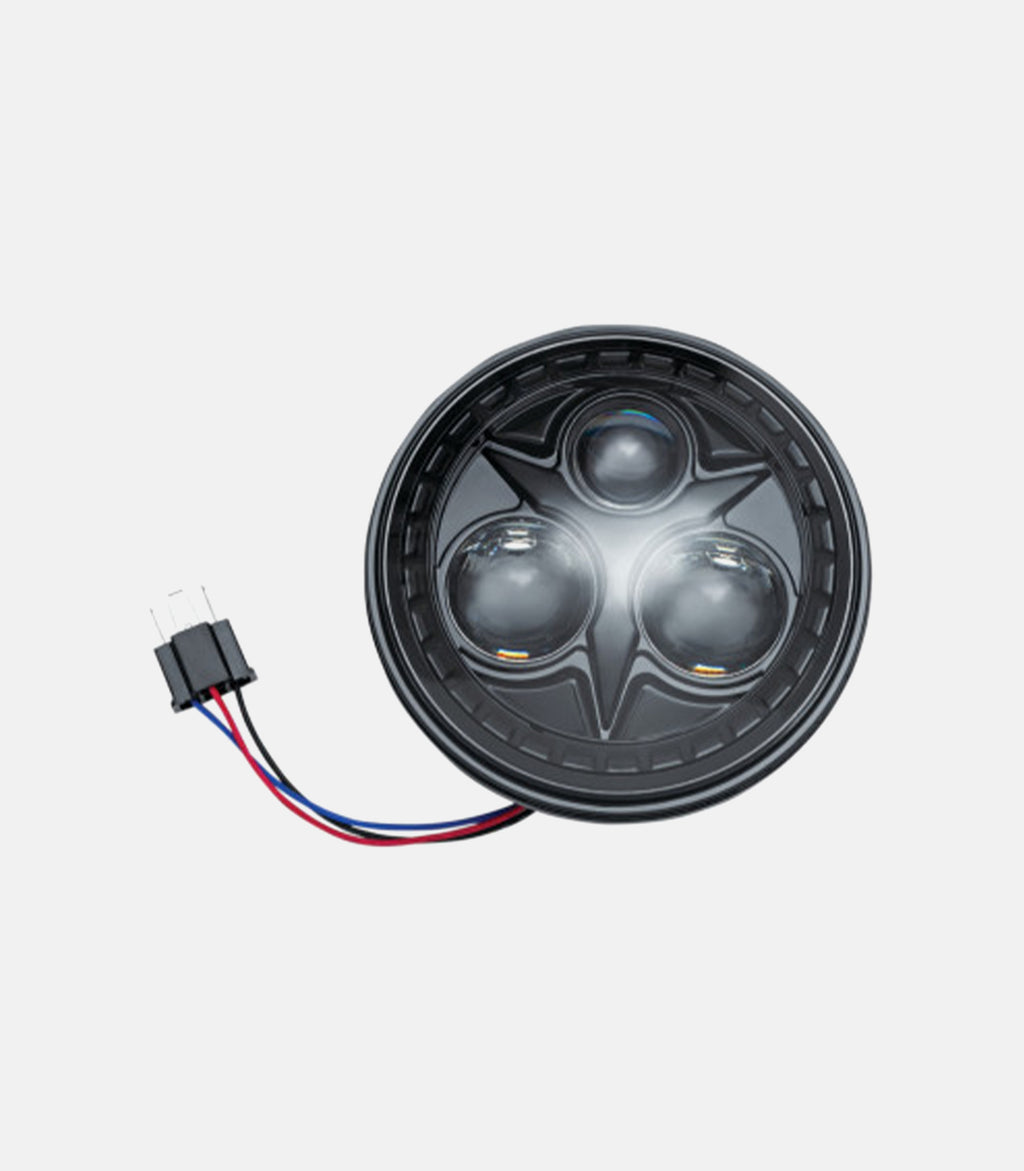 KURYAKYN 5.75" Orbit Headlight - Black 2475