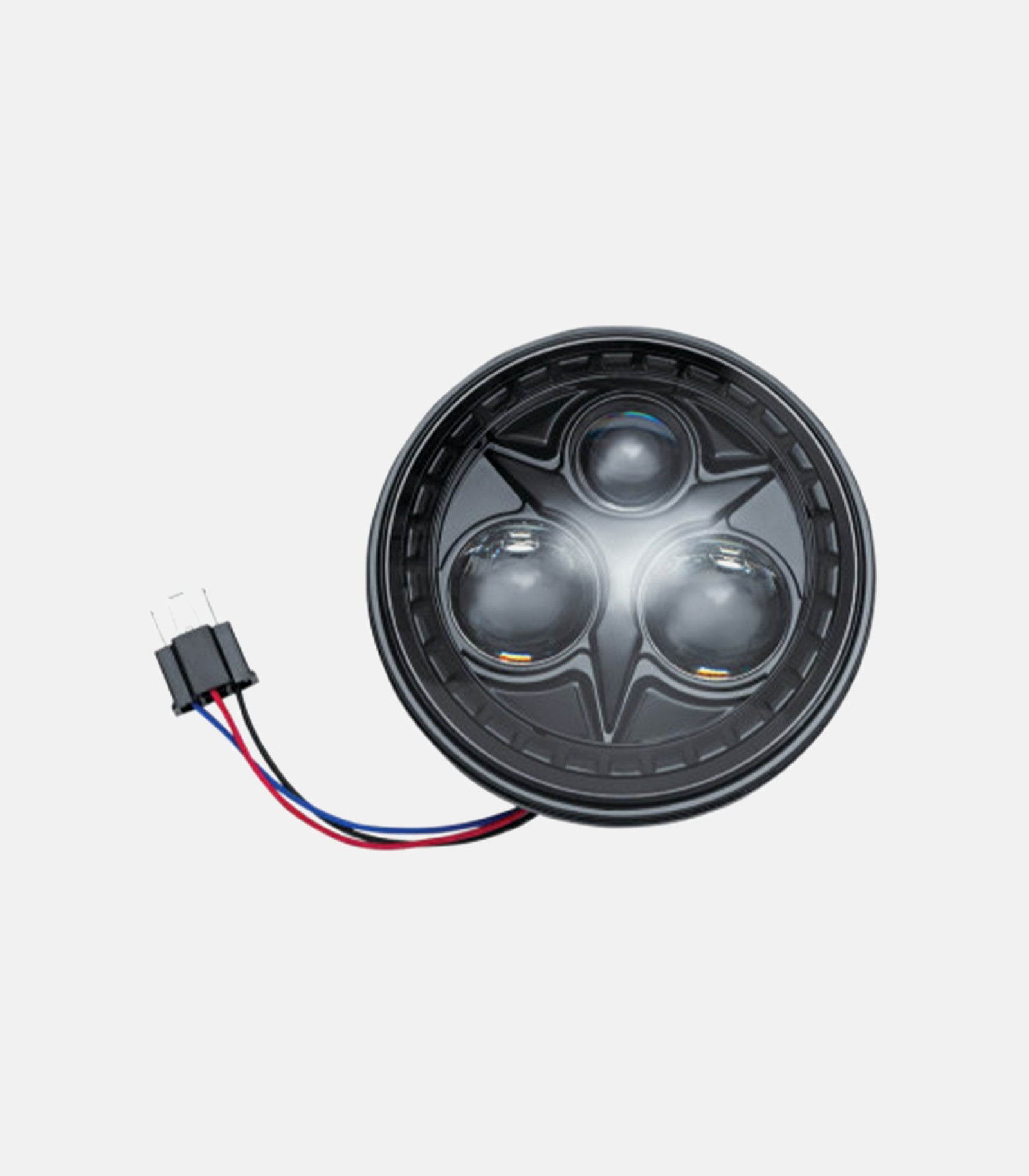 KURYAKYN 5.75" Orbit Headlight - Black 2475