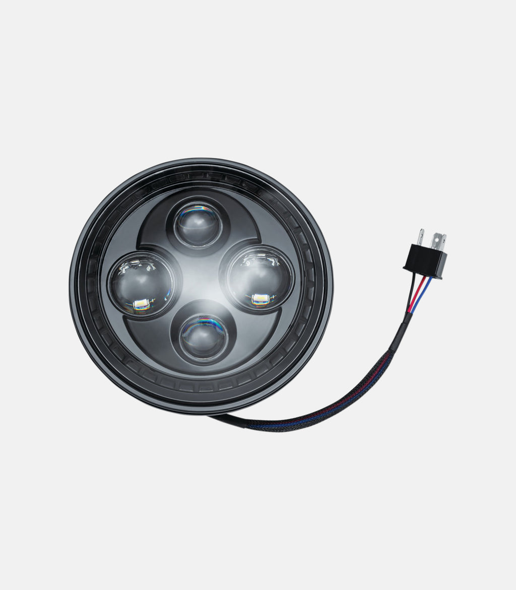 KURYAKYN 7" DOT Orbit Headlight - Harley-Davidson - Black