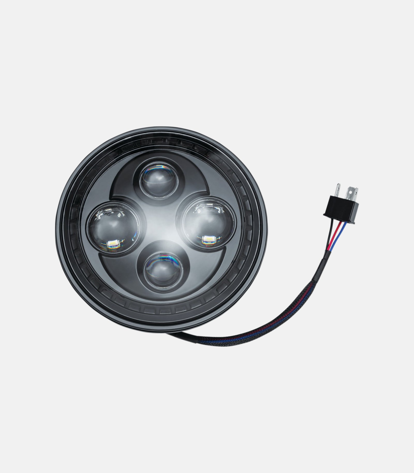 KURYAKYN 7" DOT Orbit Headlight - Harley-Davidson - Black