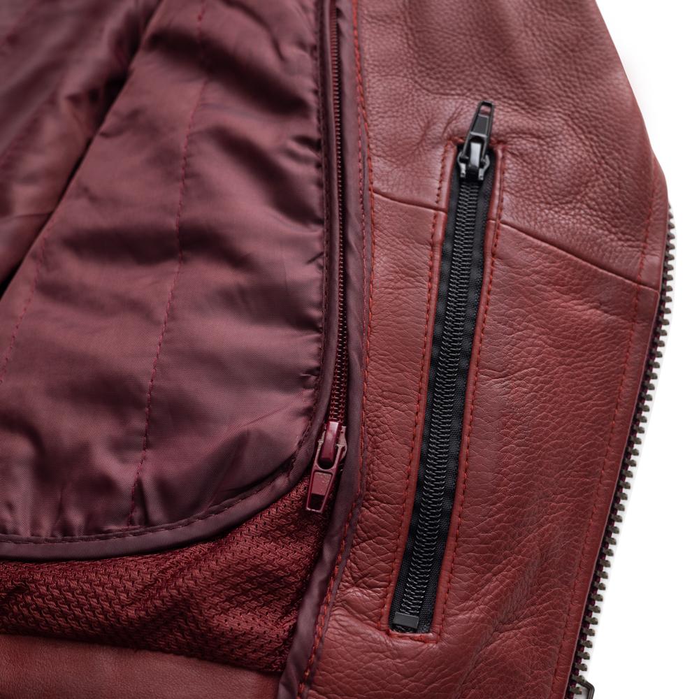 BH&BR Katy Women's Leather Jacket - Oxblood