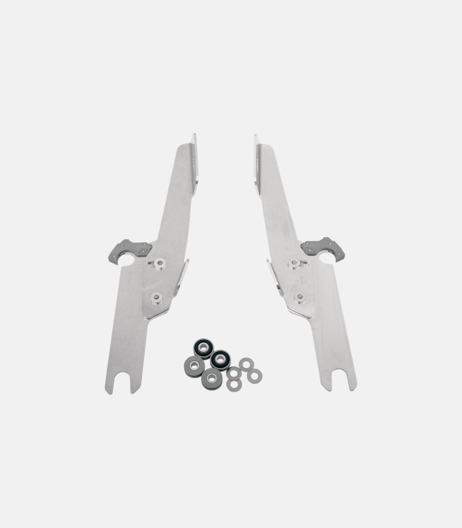 MEMPHIS SHADES Fats/Slim Windshield Trigger-Lock Complete Mount Kit - Polished - FLHR (Part 23200048)