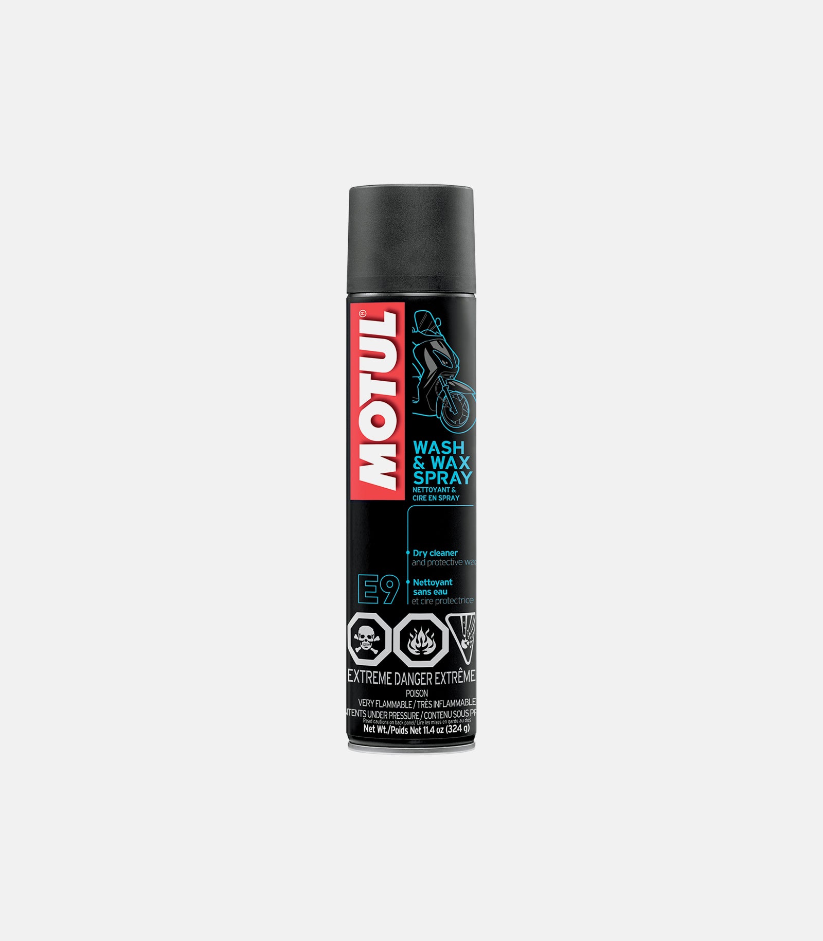 MOTUL E9 Wash & Wax - 11.4 oz. net wt. - Aerosol