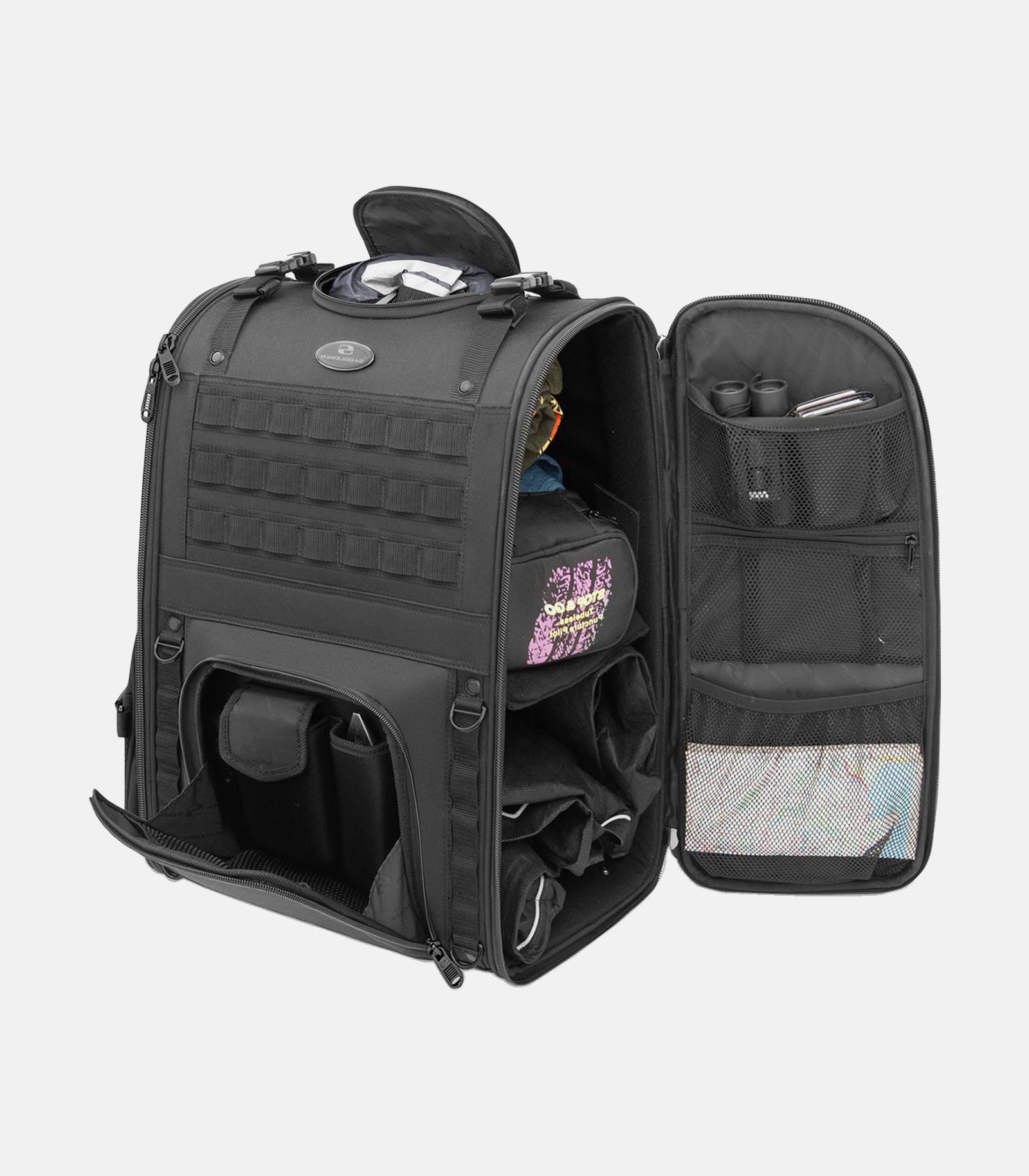 SADDLEMEN S3500 Tactical Sissy Bar Bag