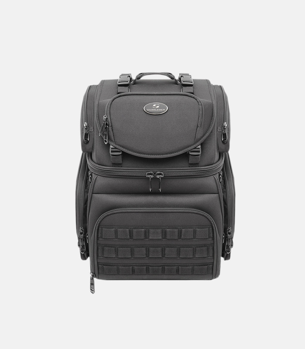SADDLEMEN Sissy Bar Tactical Bag - Black
