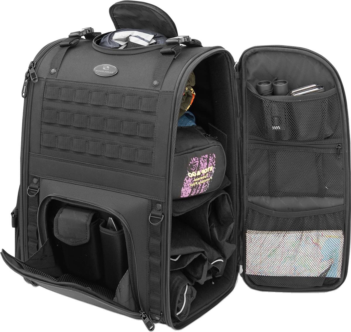 SADDLEMEN S3500 Tactical Sissy Bar Bag